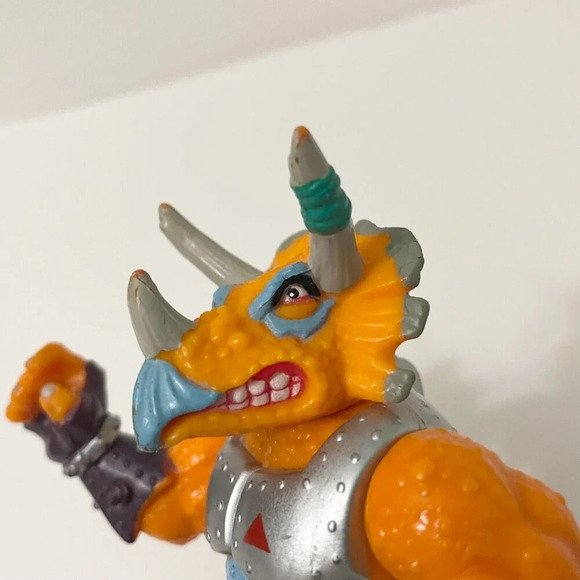 Vintage 1990 TMNT Triceraton Teenage Mutant Ninja  Turtles Figure Incomplete - Picture 12 of 16